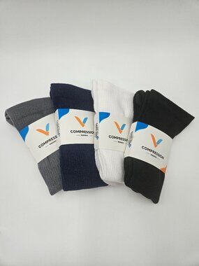 NWT Viasox 4-Pair Compression Socks Bundle | Size M/L